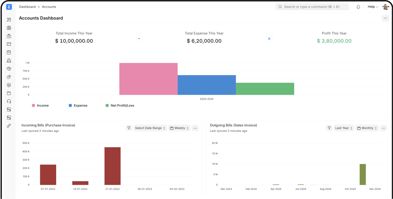 AXERP Platform Dashboard