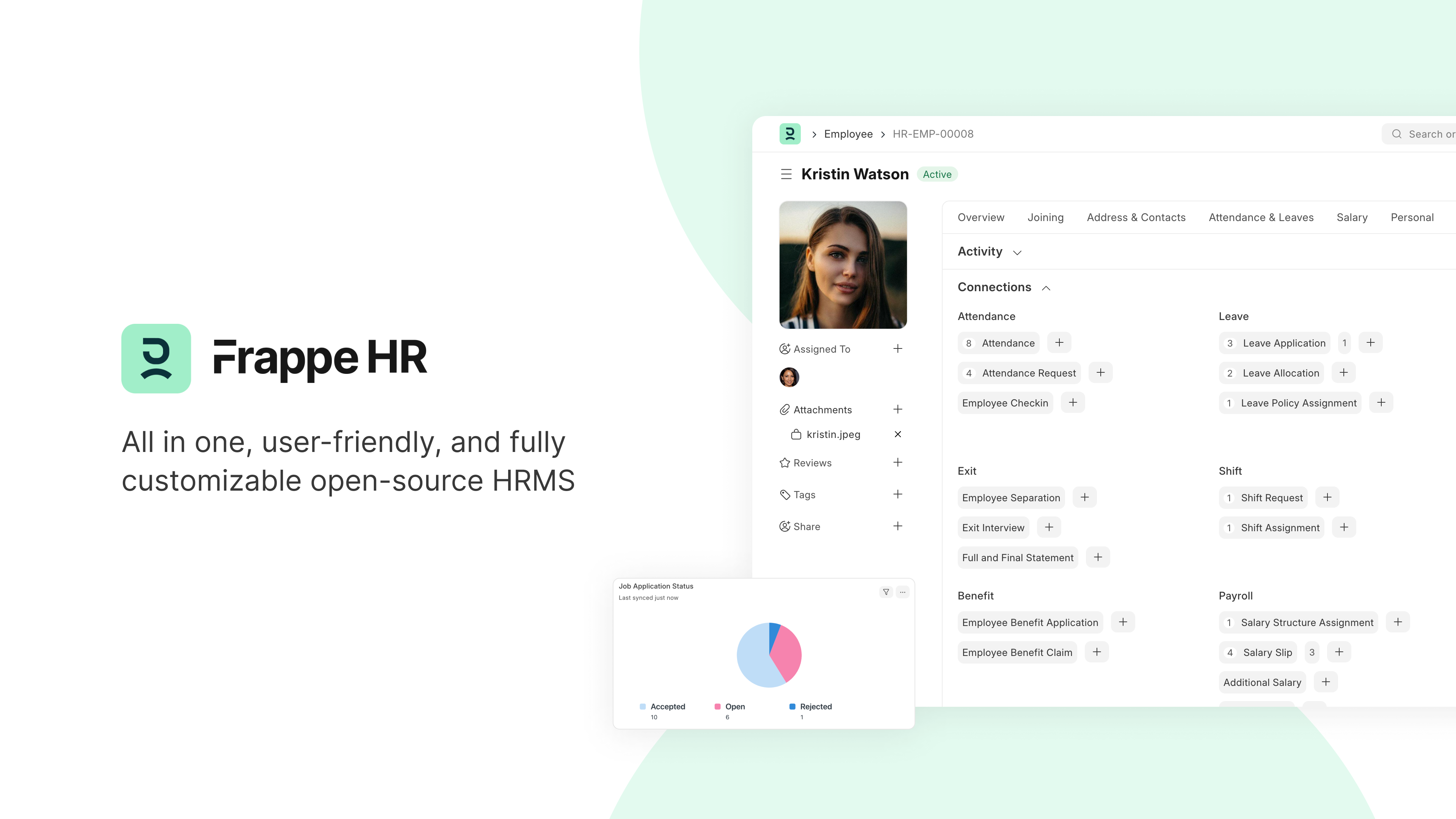 Axina HR Dashboard Screenshot