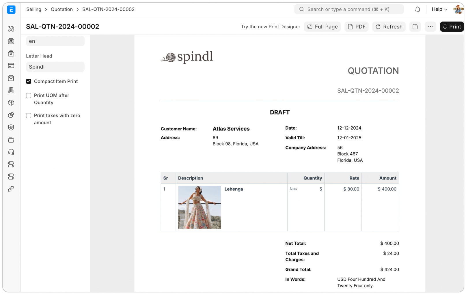 AXERP Professional Quotation Builder